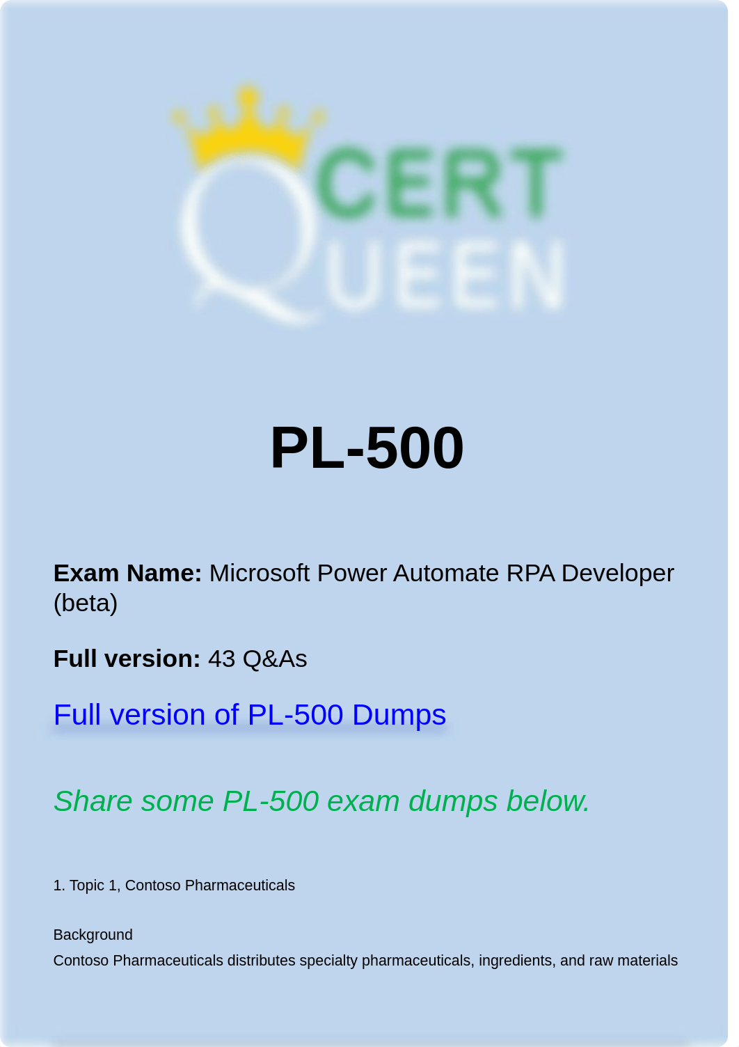 Actual Microsoft PL-500 Exam Training Material.pdf_ddrf6r0ug44_page1