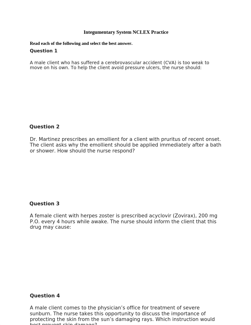 Integumentary+System+NCLEX+Practice copy.docx_ddrf999mhd2_page1