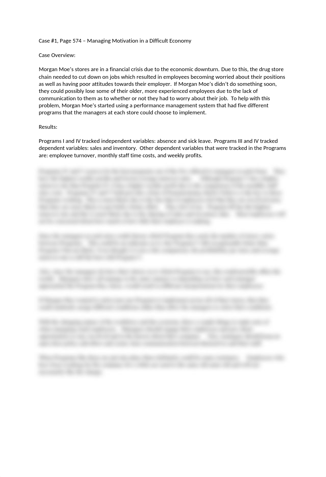 Case #1, Page 574 - Managing Motivation in a Difficult Economy_ddrs2kd71lp_page1