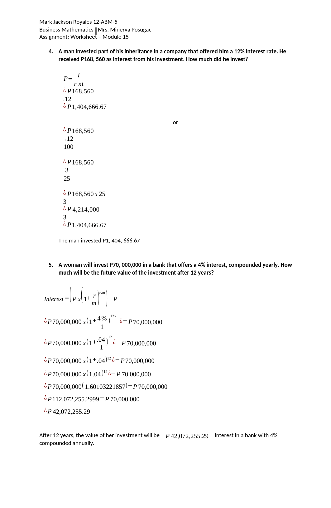 Assignment Worksheet - Business Mathematics Module 15.docx_dds0tmtvz8e_page2