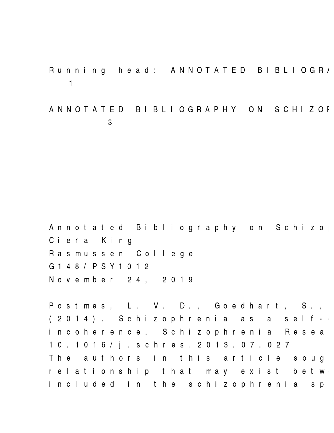 Running head ANNOTATED BIBLIOGRAPHY ON SCHIZOPHRENIA1ANNOTAT.docx_dds5x88vbh9_page2