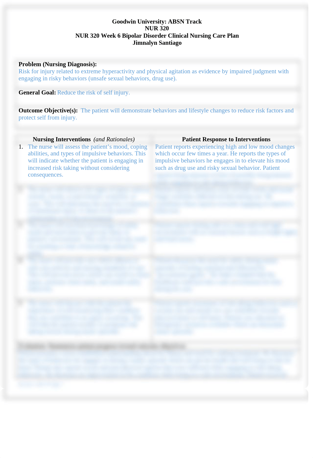 NUR 320 Clinical Week 6 Bipolar Disorder Care Plan.docx_ddsk7123dyi_page1