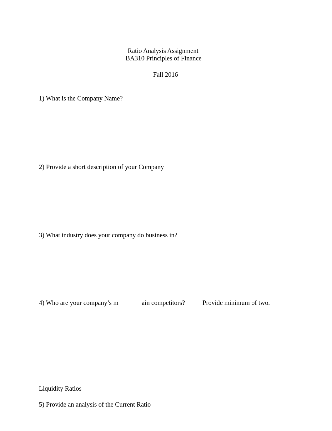 BA310 Principles of Finance_Ratio Analysis Assignment Sample(1)_ddsme8om80j_page1