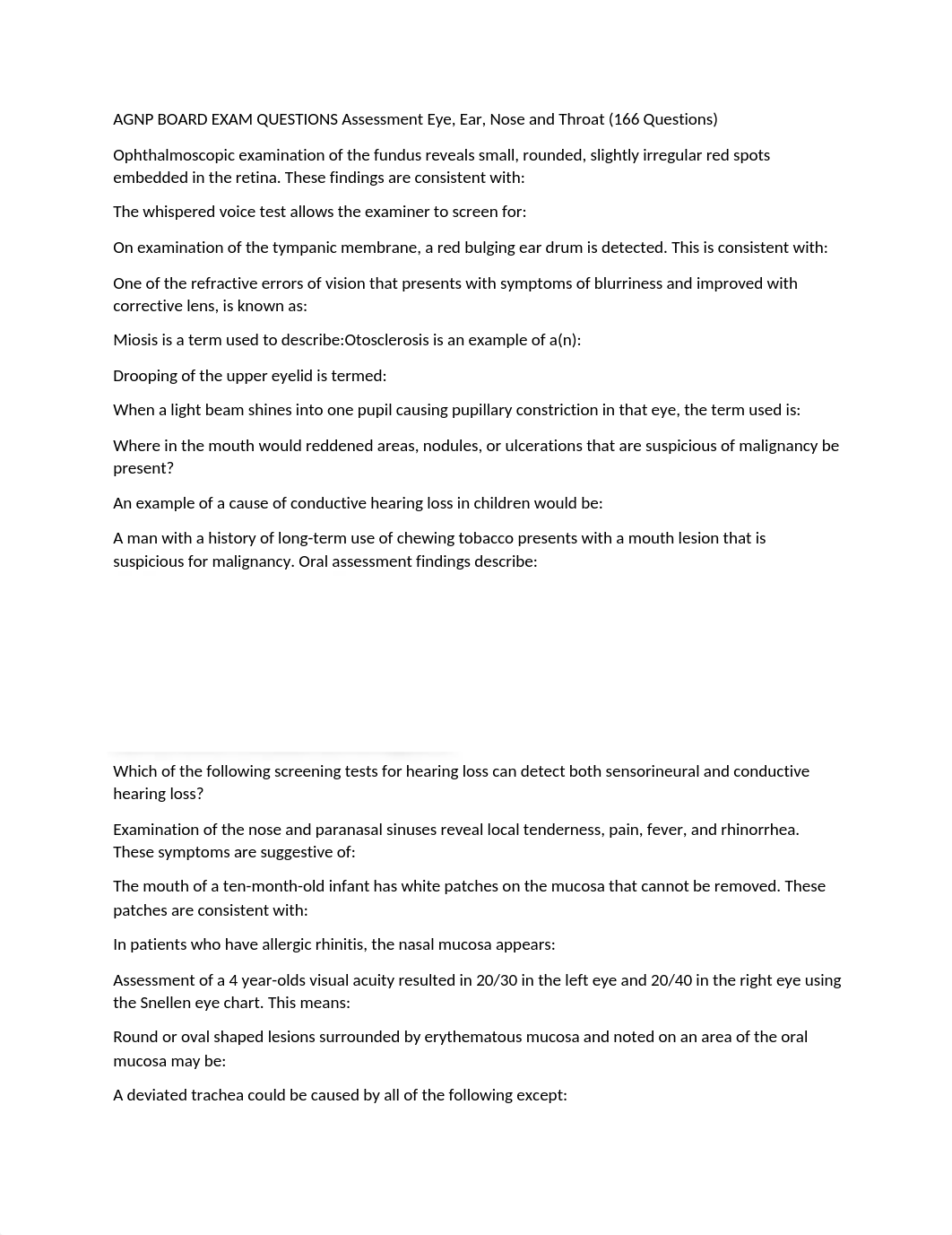 AGNP BOARD EXAM QUESTIONS Assessment EyeQnssssssssssssssssssss.docx_ddspbnx6s2n_page1