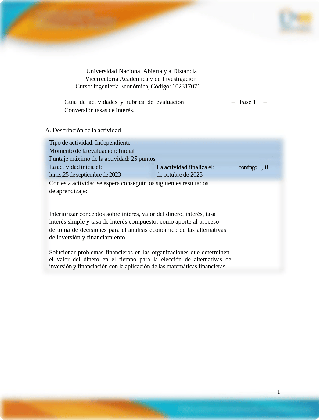 Guía de actividades y Rúbrica de evaluación - Unidad 1 - Fase 1 - Conversión tasas de interés.pdf_ddt7u4p38no_page1