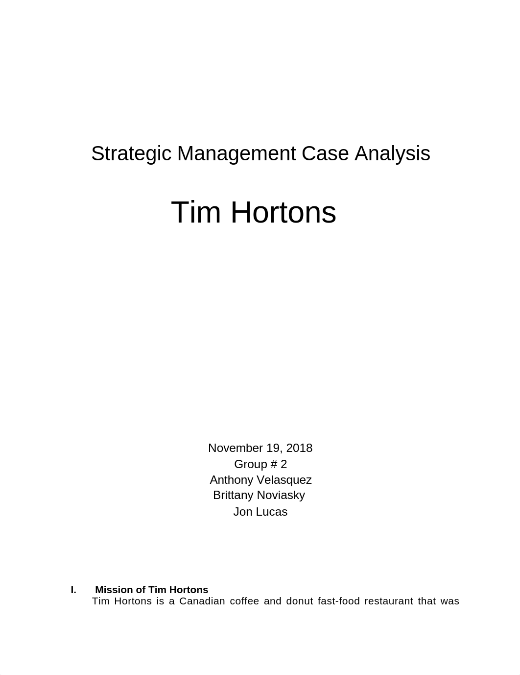 Tim Hortons Case Analysis .docx_ddtij40g9m9_page1