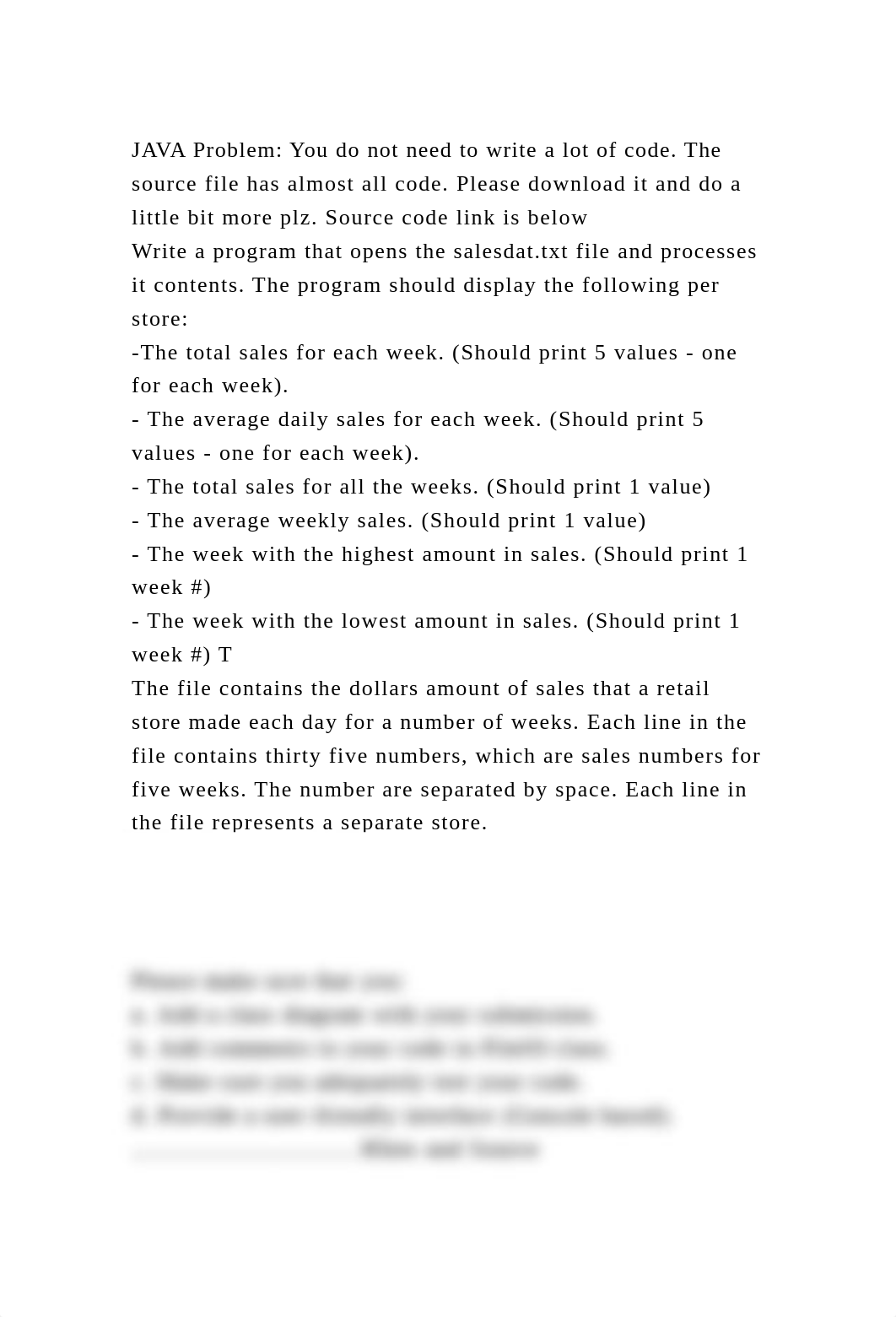 JAVA Problem You do not need to write a lot of code. The source fil.docx_ddtwx4j2wy1_page2