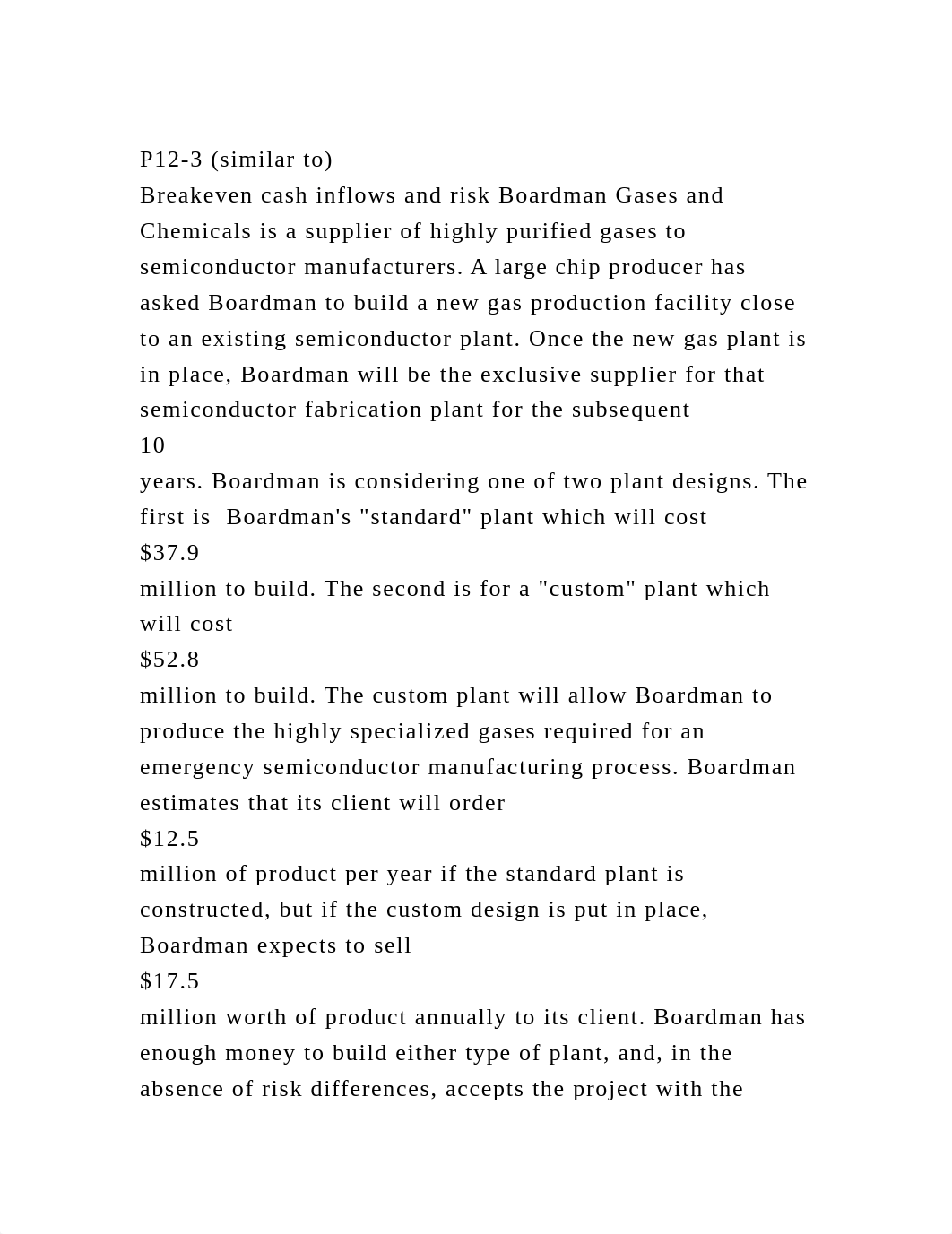 P12-3 (similar to)Breakeven cash inflows and risk Boardman Gases a.docx_ddu80nffdn5_page2