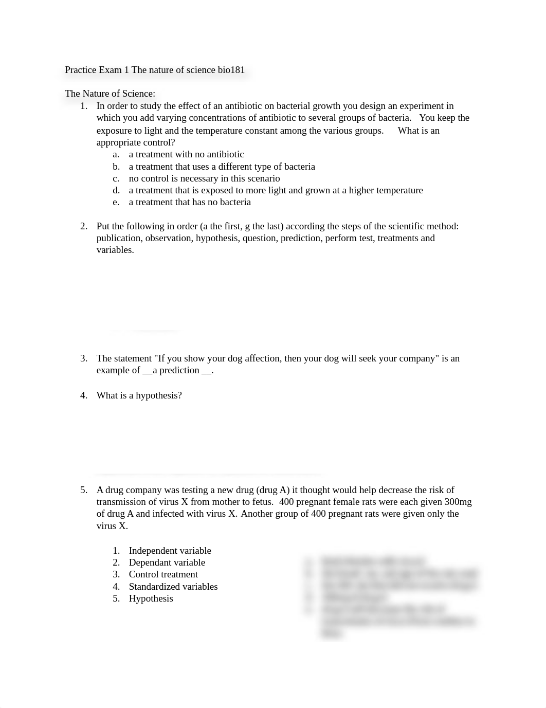 Practice Exam 1 The nature of science bio181.docx_ddugpyumcol_page1