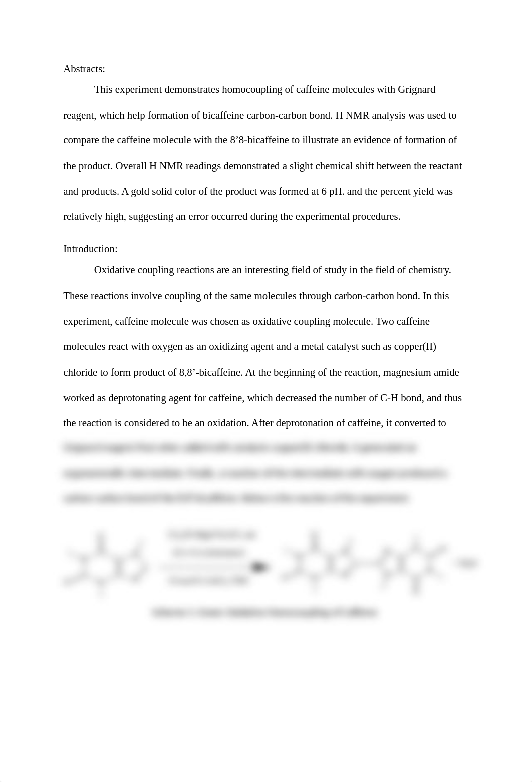 Lab Report 5. Green Oxidative Homocoupling of 8,8'-Bicaffeine.docx_dduhk3aw1kf_page2