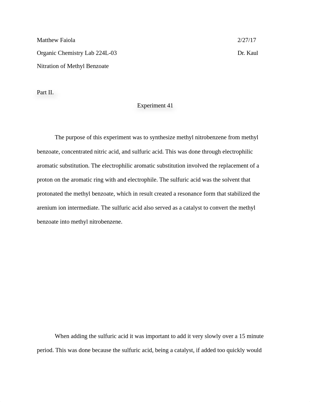 matts orgo lab #4 spring semester '17 nitration methyl benzoate_dduia2d7q01_page1