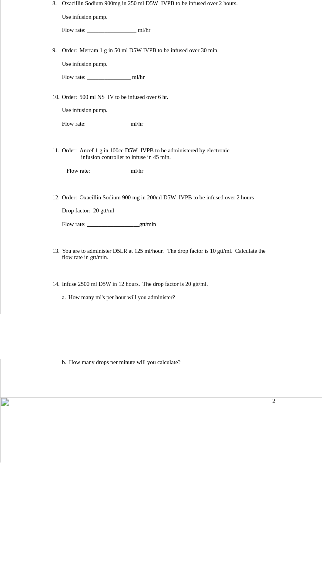 IV Calculation Practice Exam .doc_dduui1qik13_page2