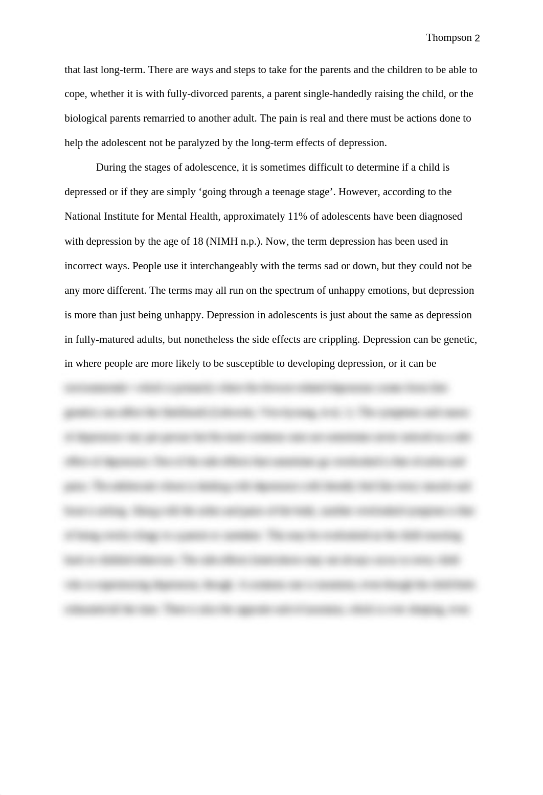 Divorce and the Long-term Effects of Depression Research Paper_dduxzhsd7af_page2