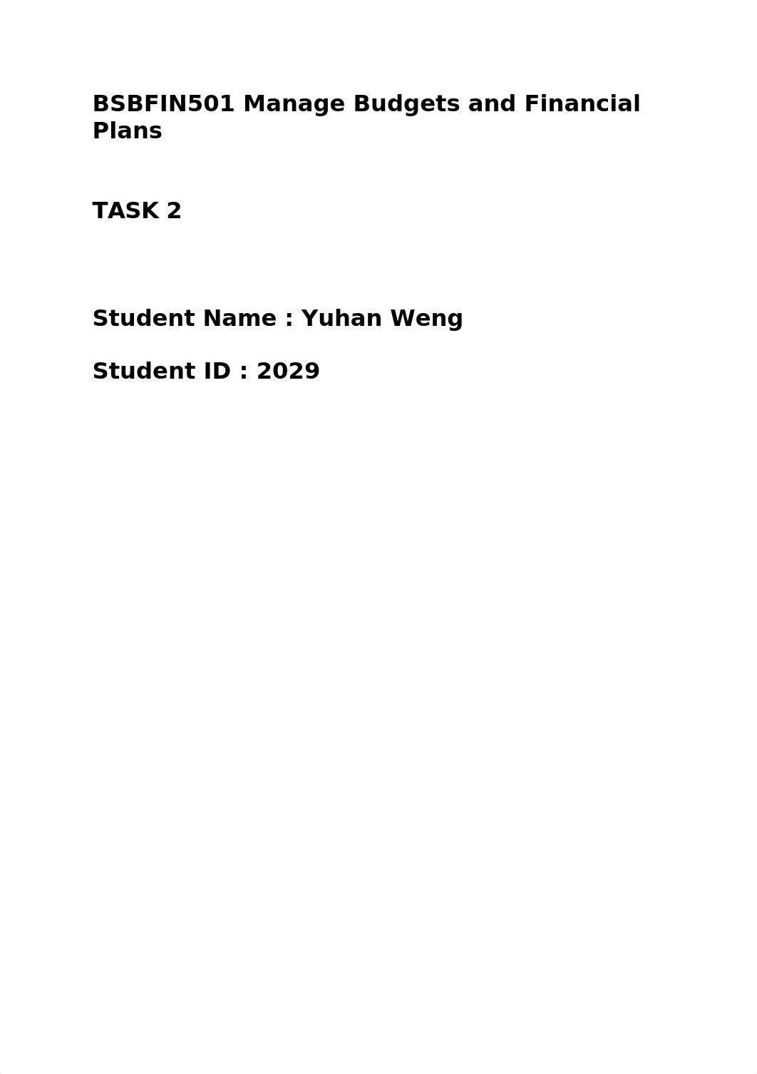 2029 Yuhan Weng-BSBFIN501 -Assessment 2.docx_ddvdg9puqcm_page1