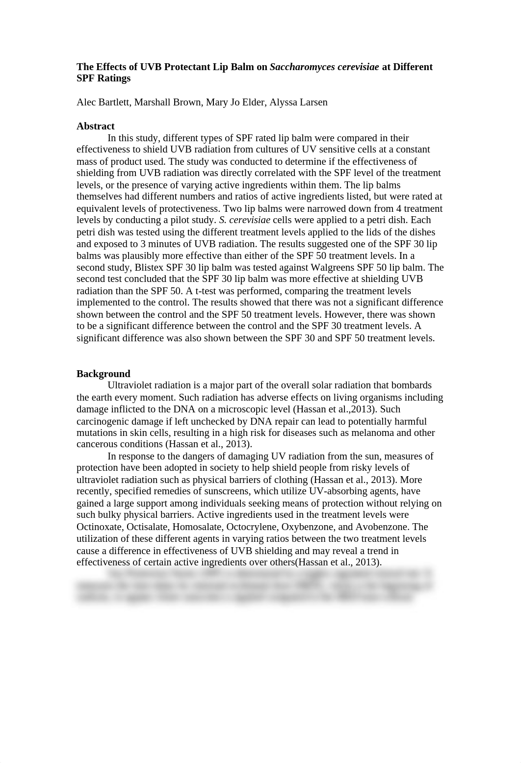 The Effects of UVB Protectant Lip Balm on Saccharomyces cerevisiae at Different SPF Ratings_ddvpq9h5c01_page1