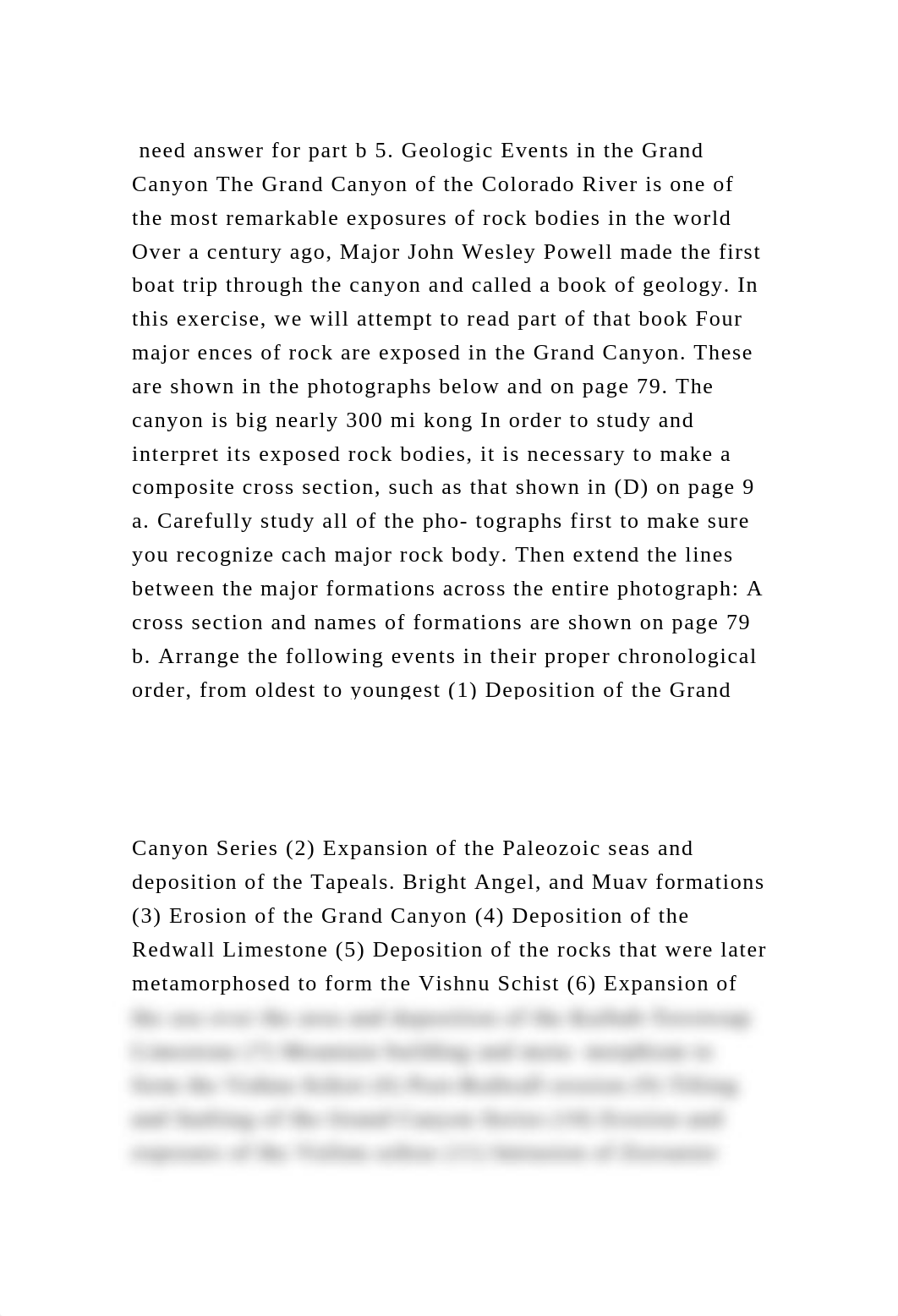 need answer for part b 5. Geologic Events in the Grand Canyon The G.docx_ddw2f6eexww_page2