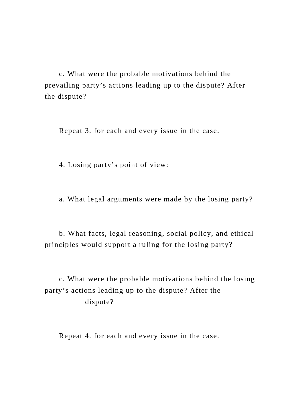 Answer the questions for the three case studies. The three .docx_ddw4wxbaeyj_page4