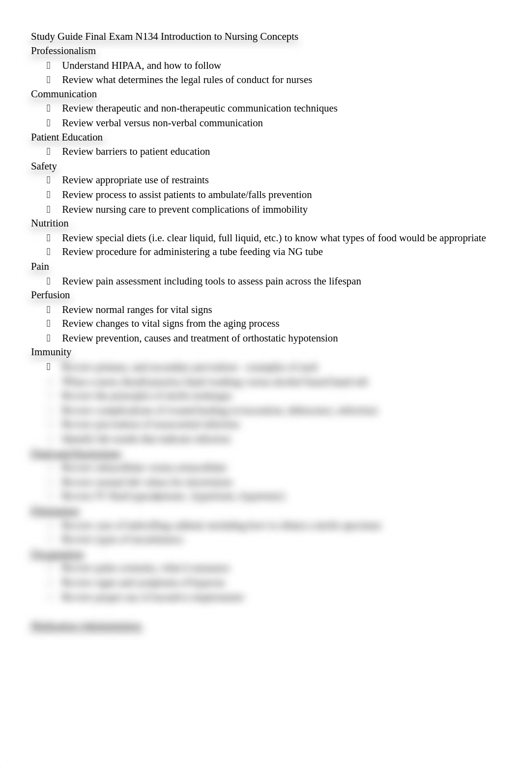 Study Guide Final Exam N134 Introduction to Nursing Concepts 2017.docx_ddwi3sjc7k7_page1