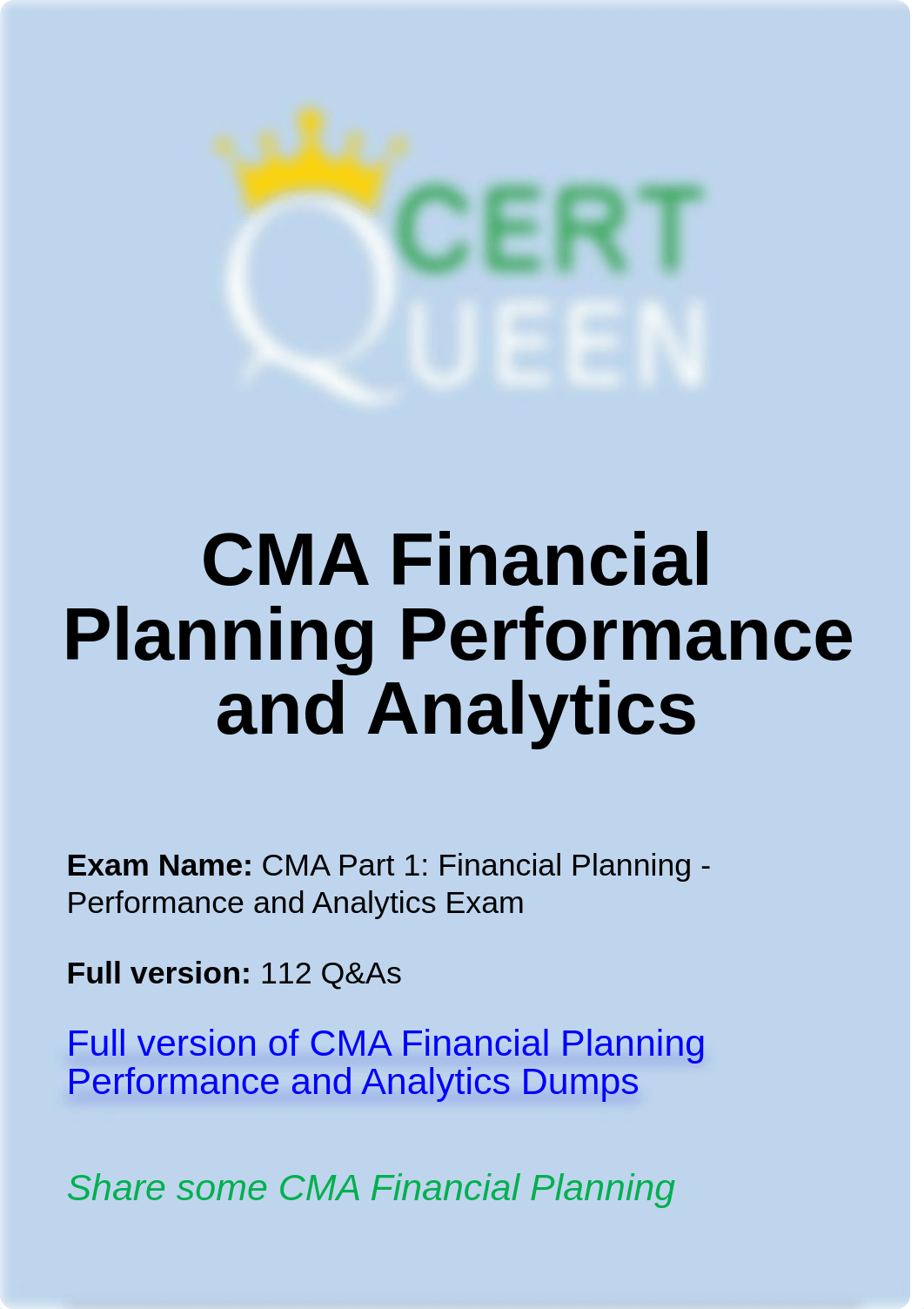 CMA Financial Planning Performance and Analytics Exam Questions.pdf_ddwn2l4dskv_page1