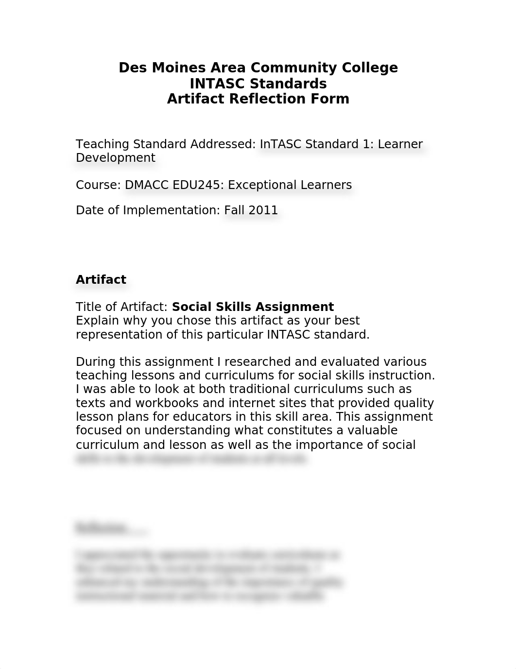 Completed Artifact Reflection EDU245.doc_ddws7m5anu2_page1