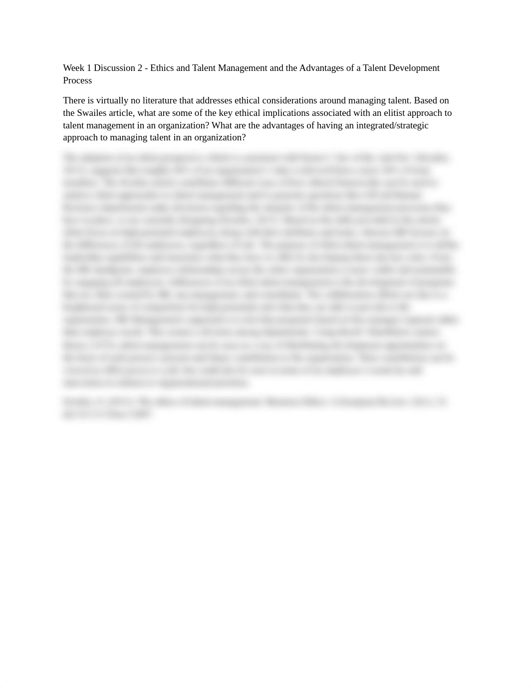 Week 1 Discussion 2 - Ethics and Talent Management and the Advantages of a Talent Development Proces_ddwug0zr5kb_page1