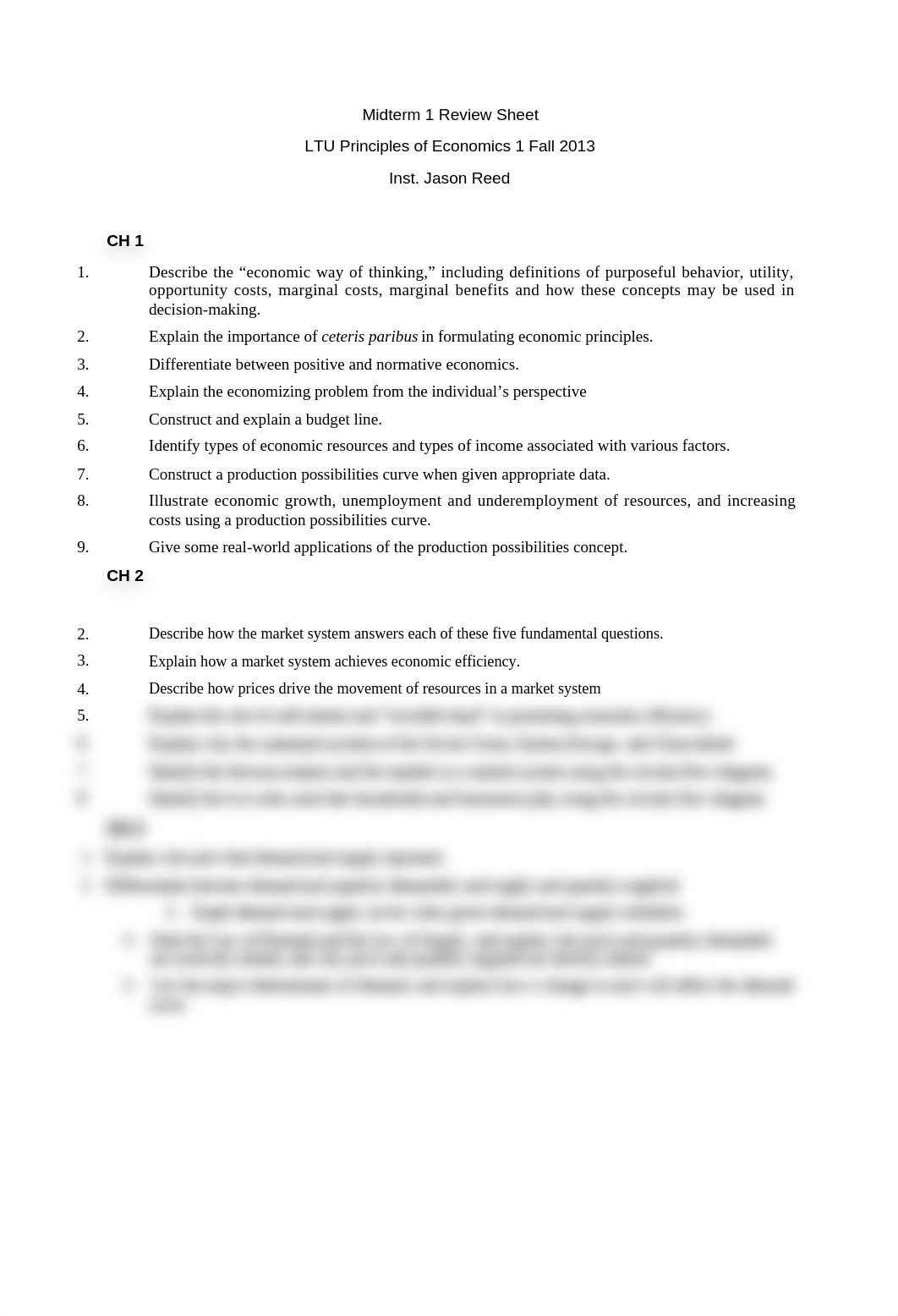 Midterm 1 Review Sheet LTU Principles of Econ Fall 2013_ddx5ksqj7ne_page1