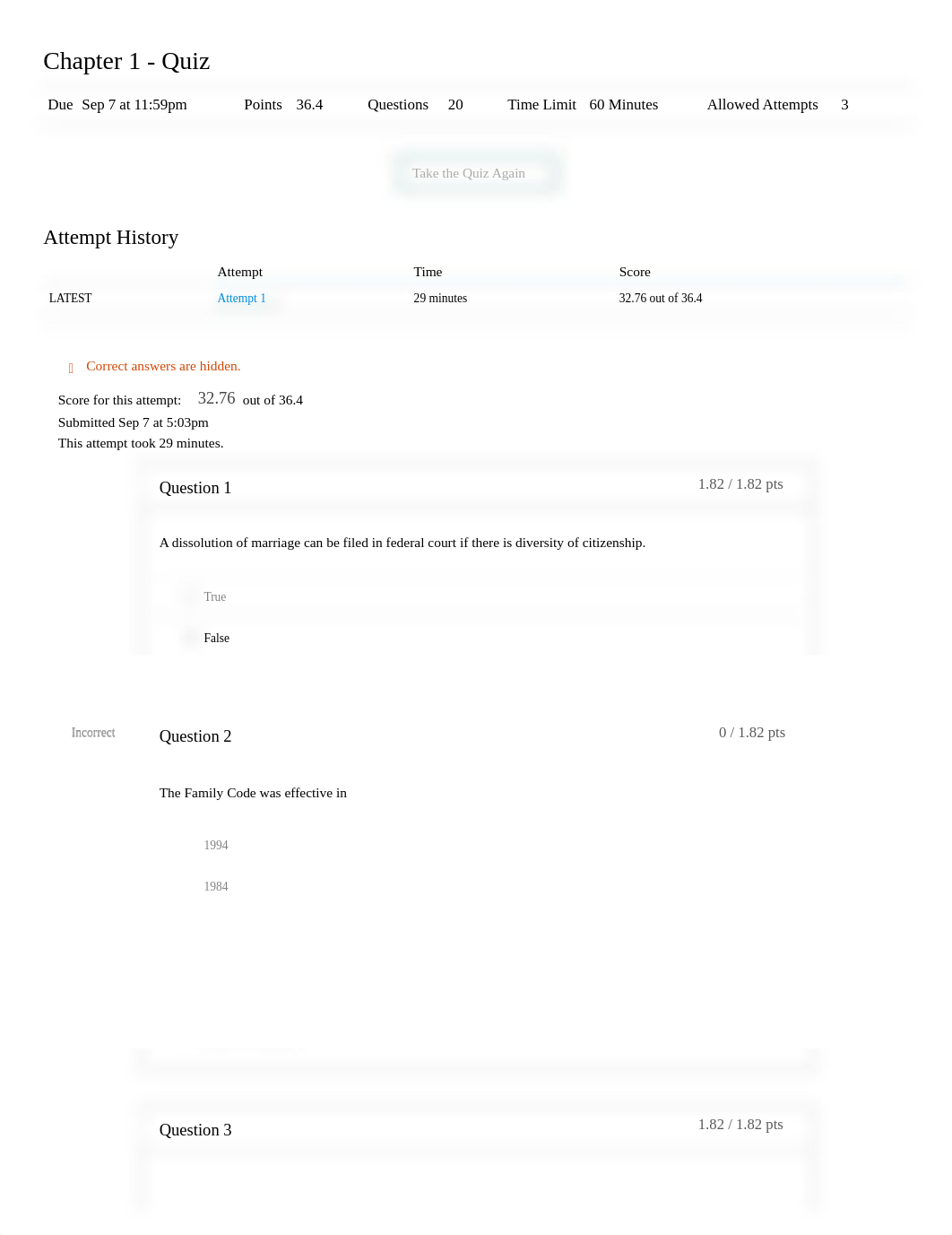 Chapter 1 - Quiz PALEGAL 018 Family Law - answers.pdf_ddx5mi70evo_page1