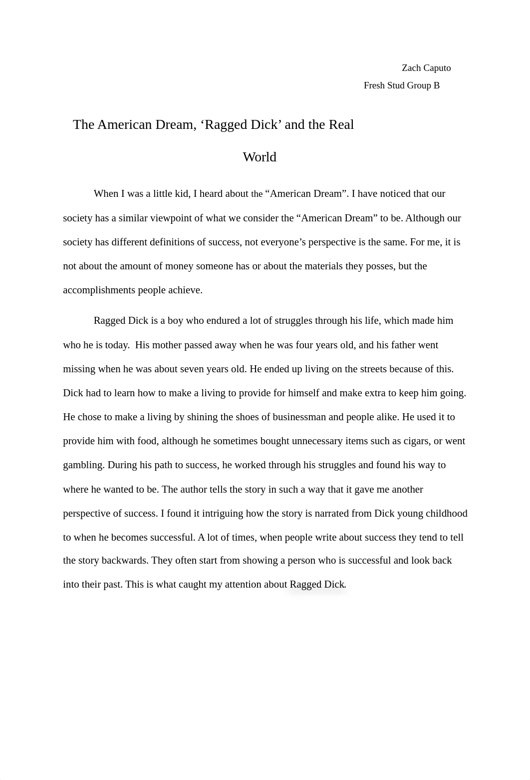 The American Dream essay Zach Caputo.docx_ddx7mqzczgr_page1