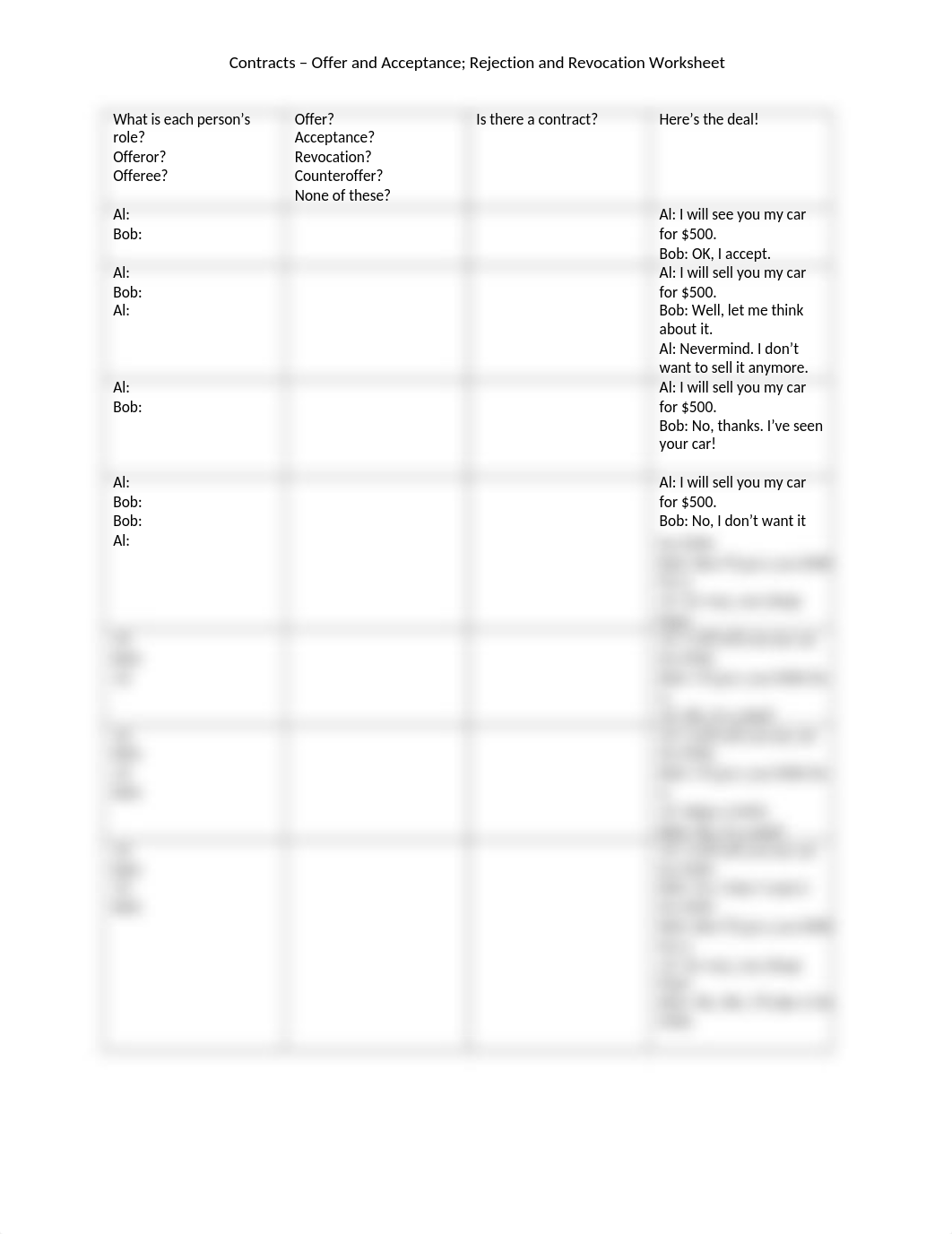 Contracts - offer, acceptance, counteroffer worksheet.docx_ddxljj9pulm_page1