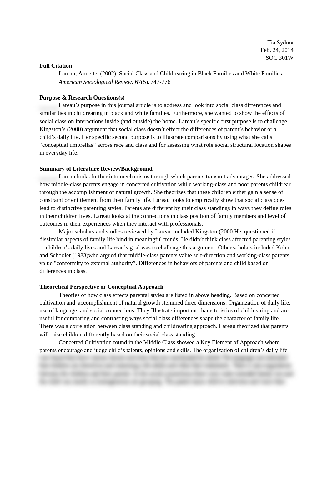 Extended Journal Article Summaries (Social Class and Childrearing)_ddxpspft8of_page1