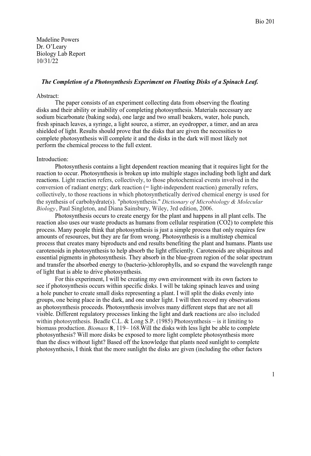 Lab report photosynthesis lab 7.pdf_ddxzd5n88me_page1