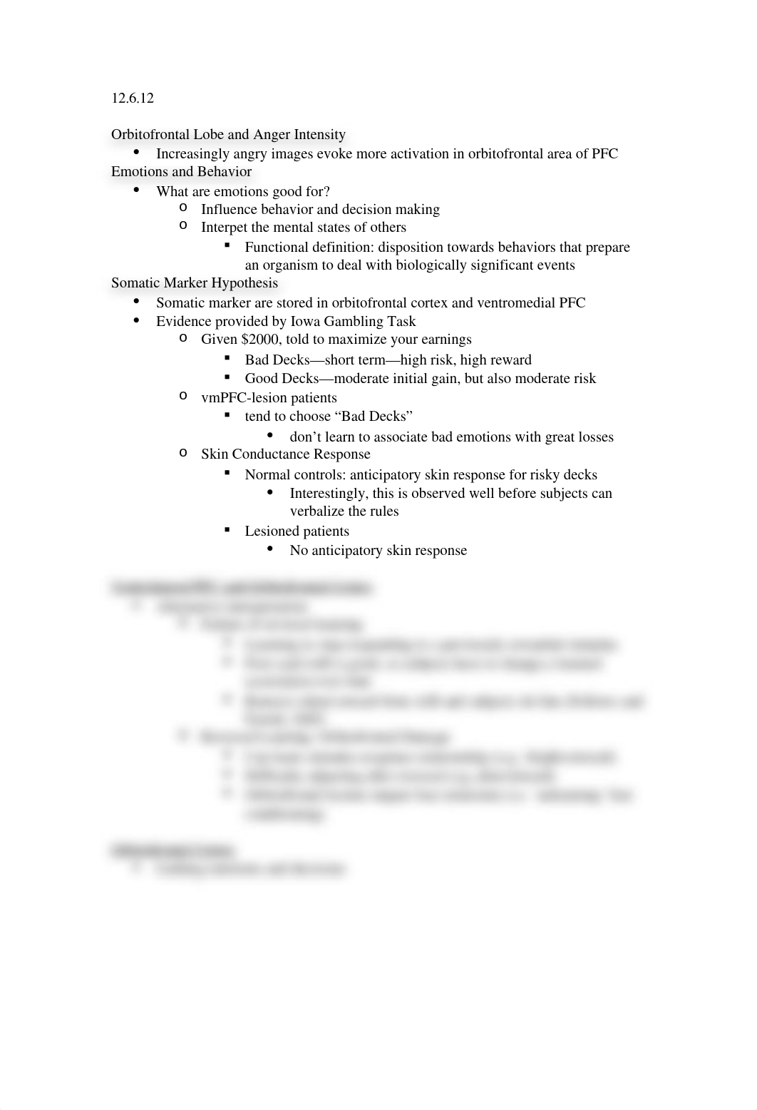 Cognitive Neuroscience - Orbitofrontal Cortex,  Anger Intensity Notes_ddy6zyc9vbi_page1