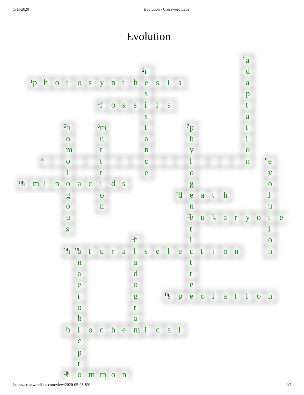 Evolution - Crossword Labs.pdf_ddy840c3n0u_page1