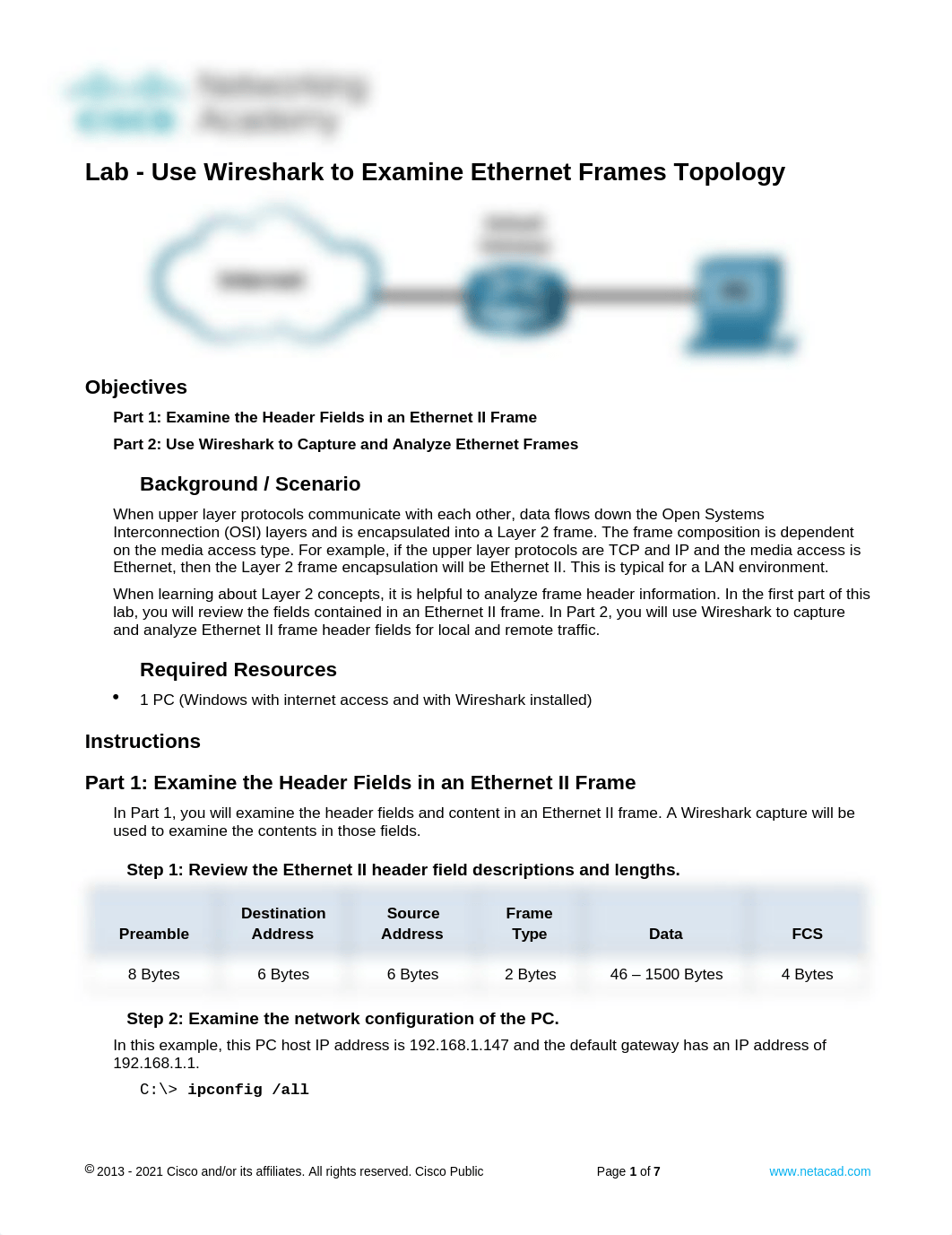 7.1.6 Lab - Use Wireshark to Examine Ethernet Frames(1).docx_ddyegdb1uwl_page1