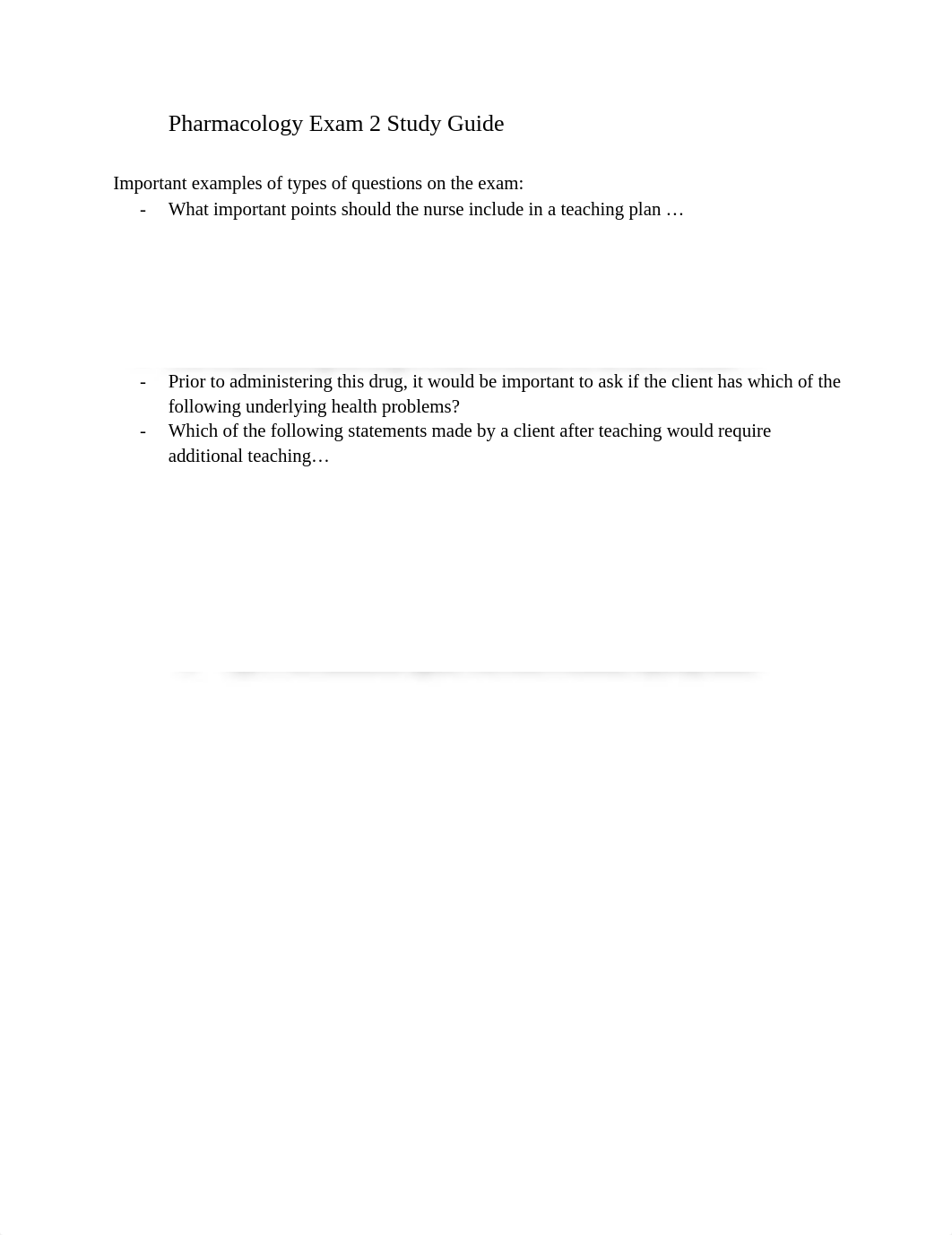 exam 2 pharmacology study guide.docx_ddytdql5dm6_page1