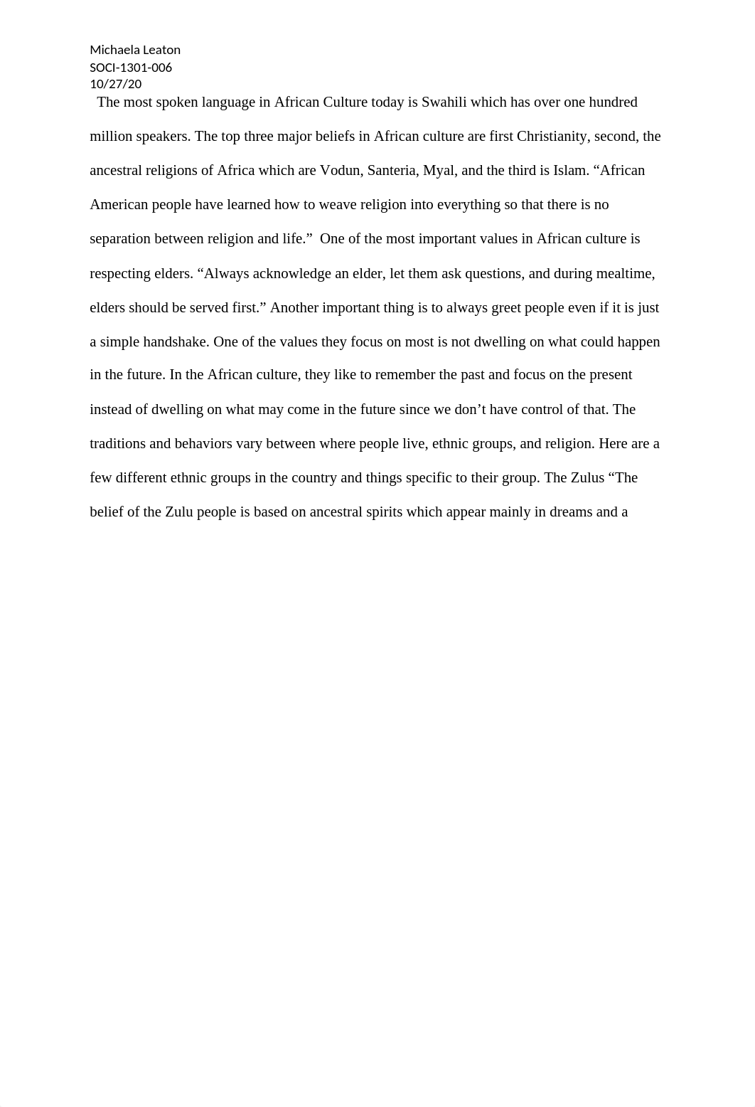 Different cultures sociology paper.docx_ddyz8z8nsof_page1