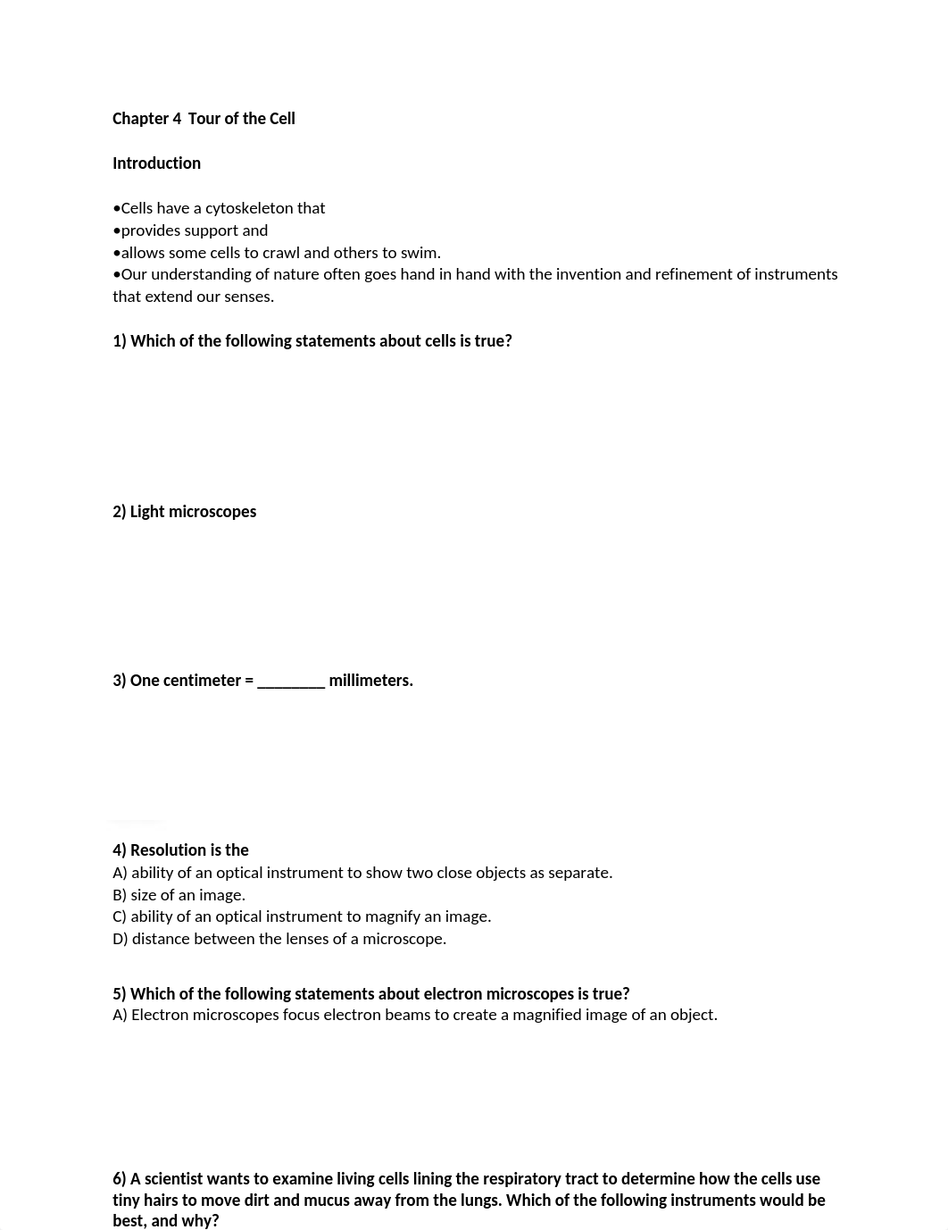 Ch 4  Biology  A Tour of the Cell .docx_ddz31v4tpmx_page1