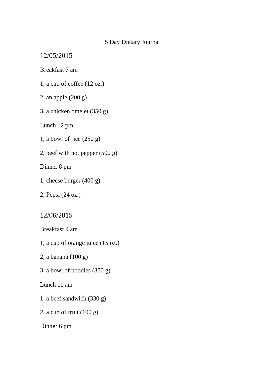 5 Day Dietary Journal_ddz3445yte9_page1