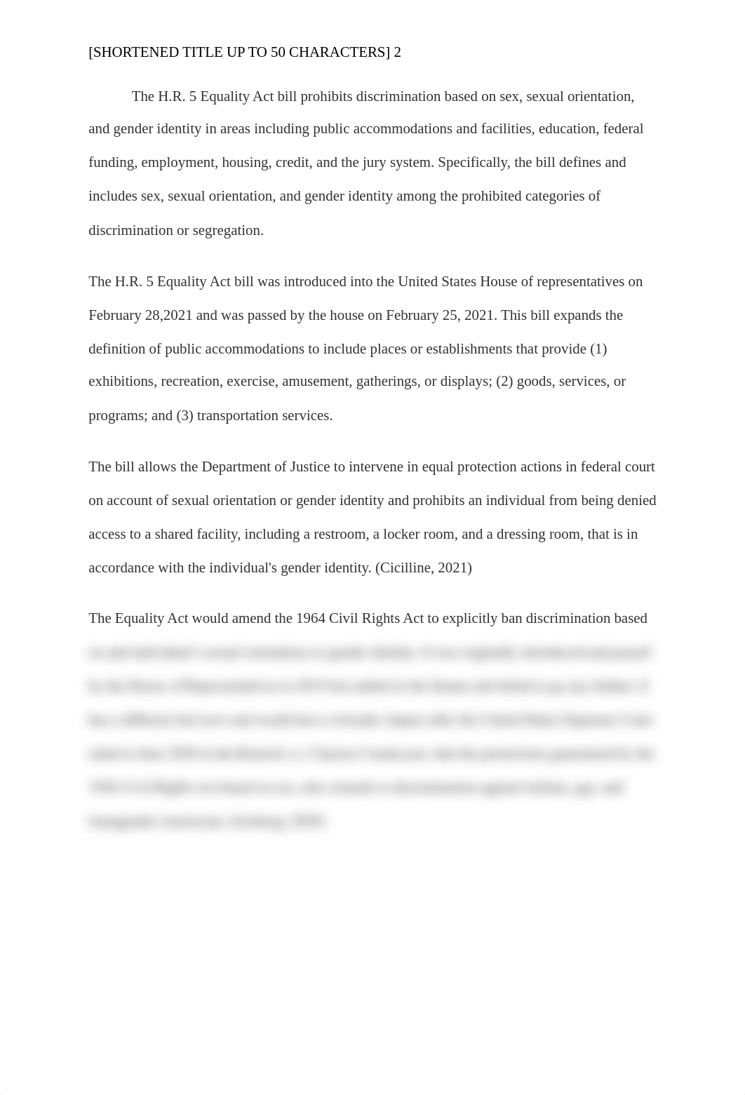 Policy Brief Assignment 5 Impact Making H.R. 5 Equality Act a Law.docx_ddz70cphmq4_page2