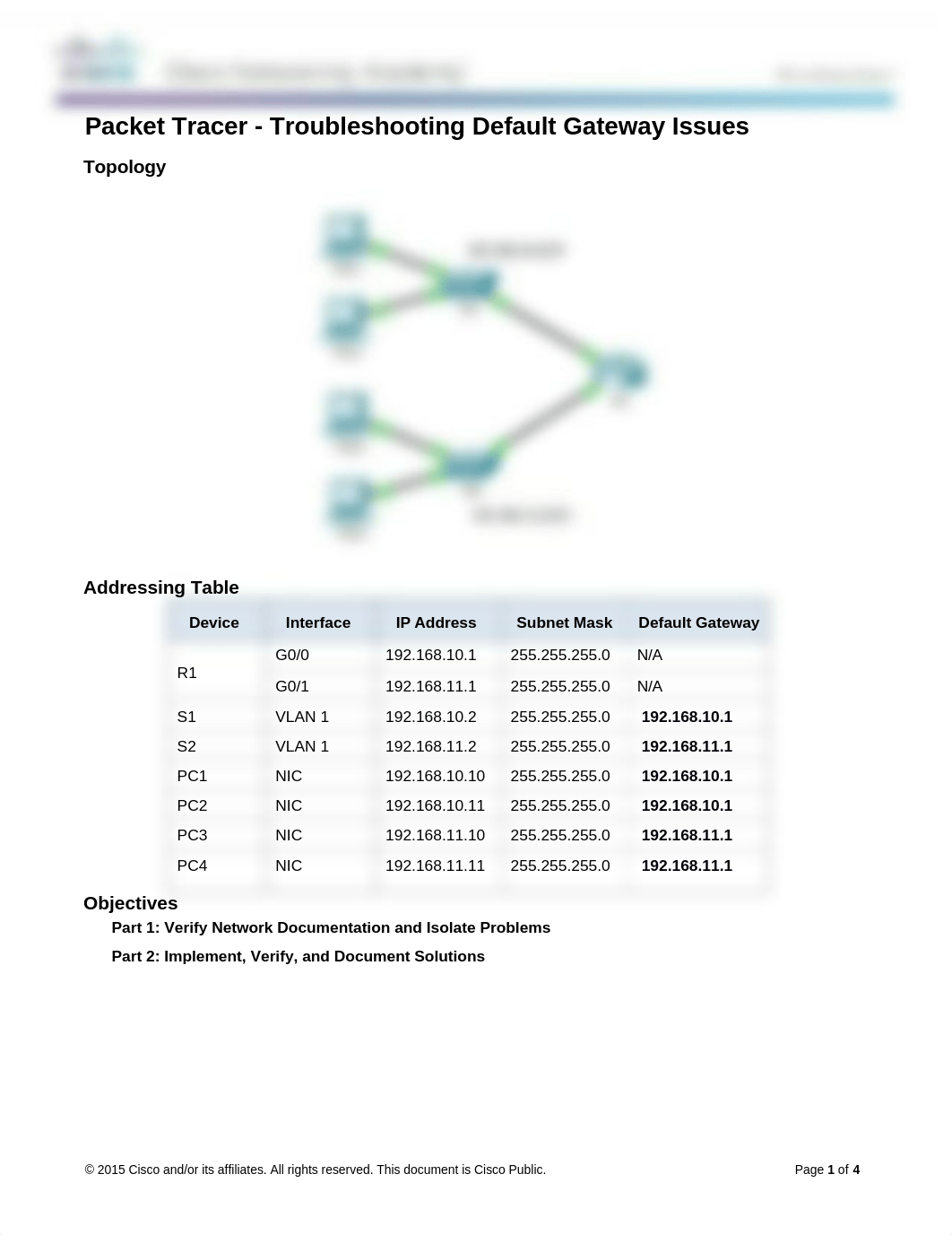 6.4.3.4 Packet Tracer - Troubleshooting Default Gateway Issues_ddz79yi1d8e_page1