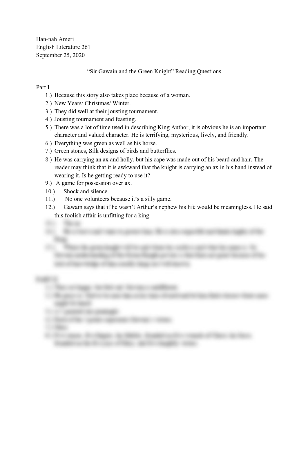 Sir Gawain and the Green Knight Part I-IV Reading Questions.pdf_ddz8l2ly5th_page1