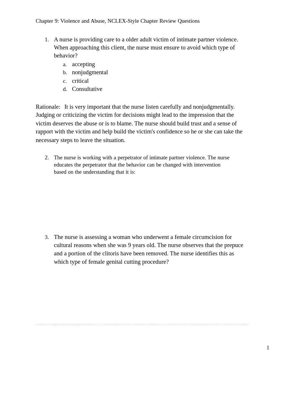 Chapter 9_ Violence and Abuse, NCLEX-Style Chapter Review Questions (1).pdf_ddzaypmpxob_page1