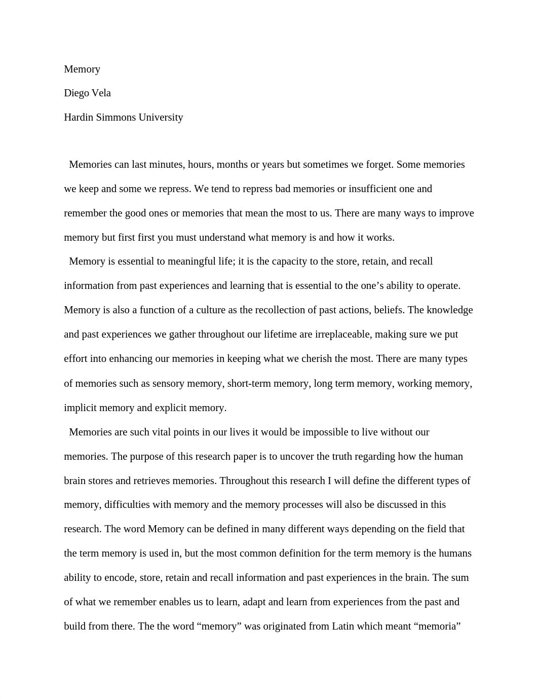 Memory Psychology Essay_ddzmb3dpoth_page1