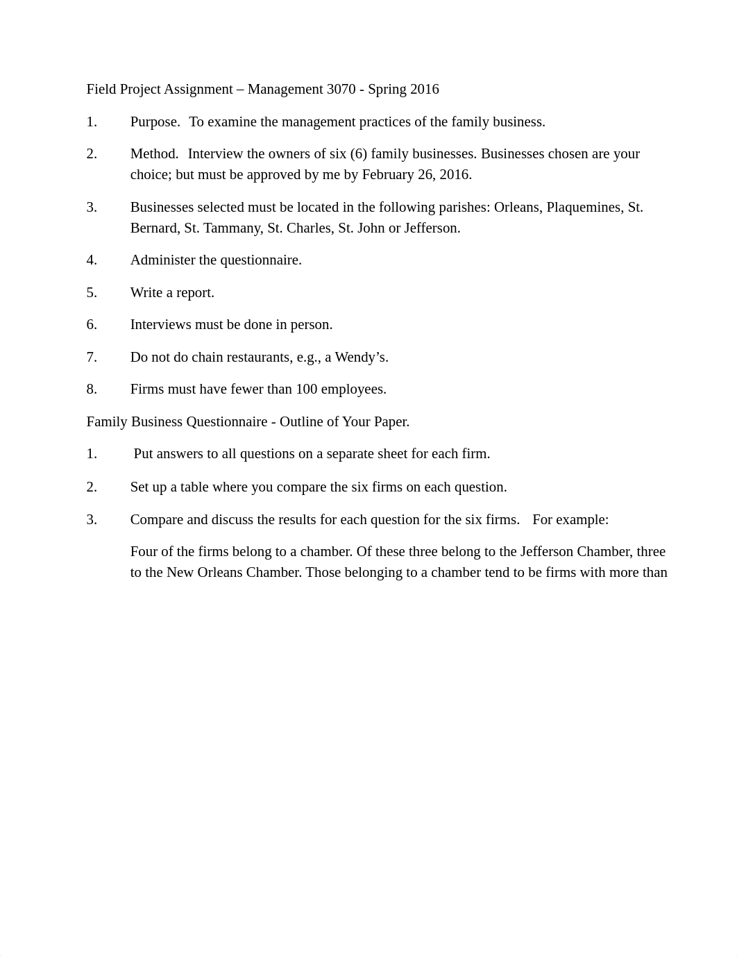 Field Project Assignment Instructions Mang 3070 - Spring 2016_ddzp9f7175z_page1