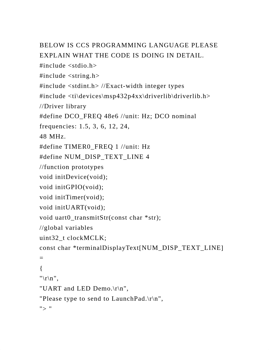 BELOW IS CCS PROGRAMMING LANGUAGE PLEASE EXPLAIN WHAT THE CODE IS DO.docx_de0iawo7x4t_page2