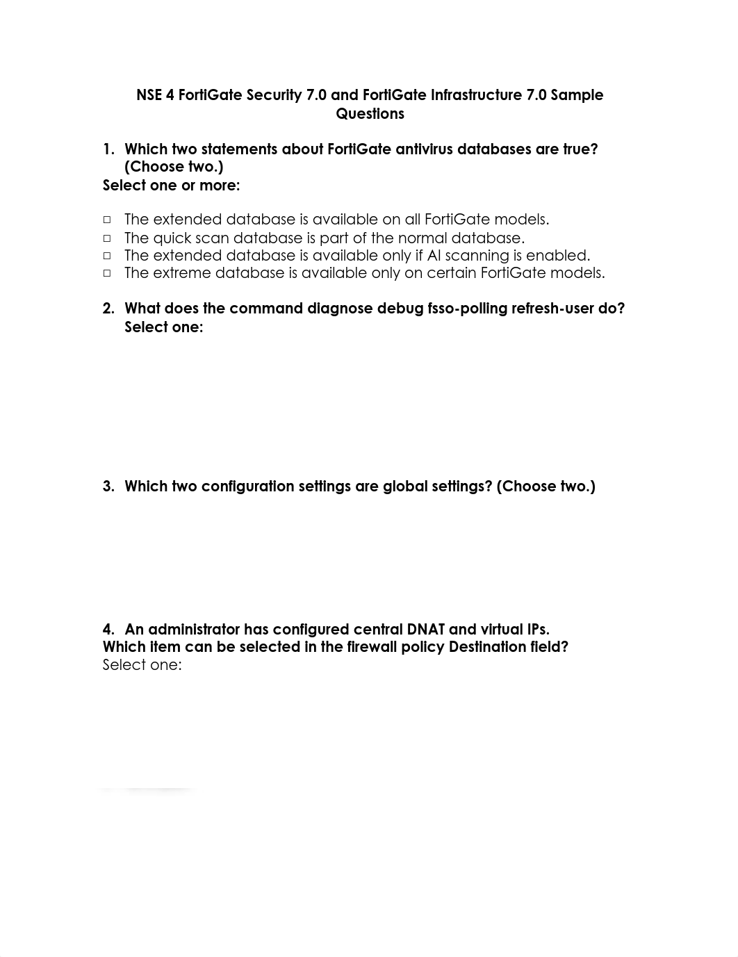 FortiGate Security and FortiGate Infrastructure 7.0 Sample Questions.pdf_de1nhskn3cu_page1