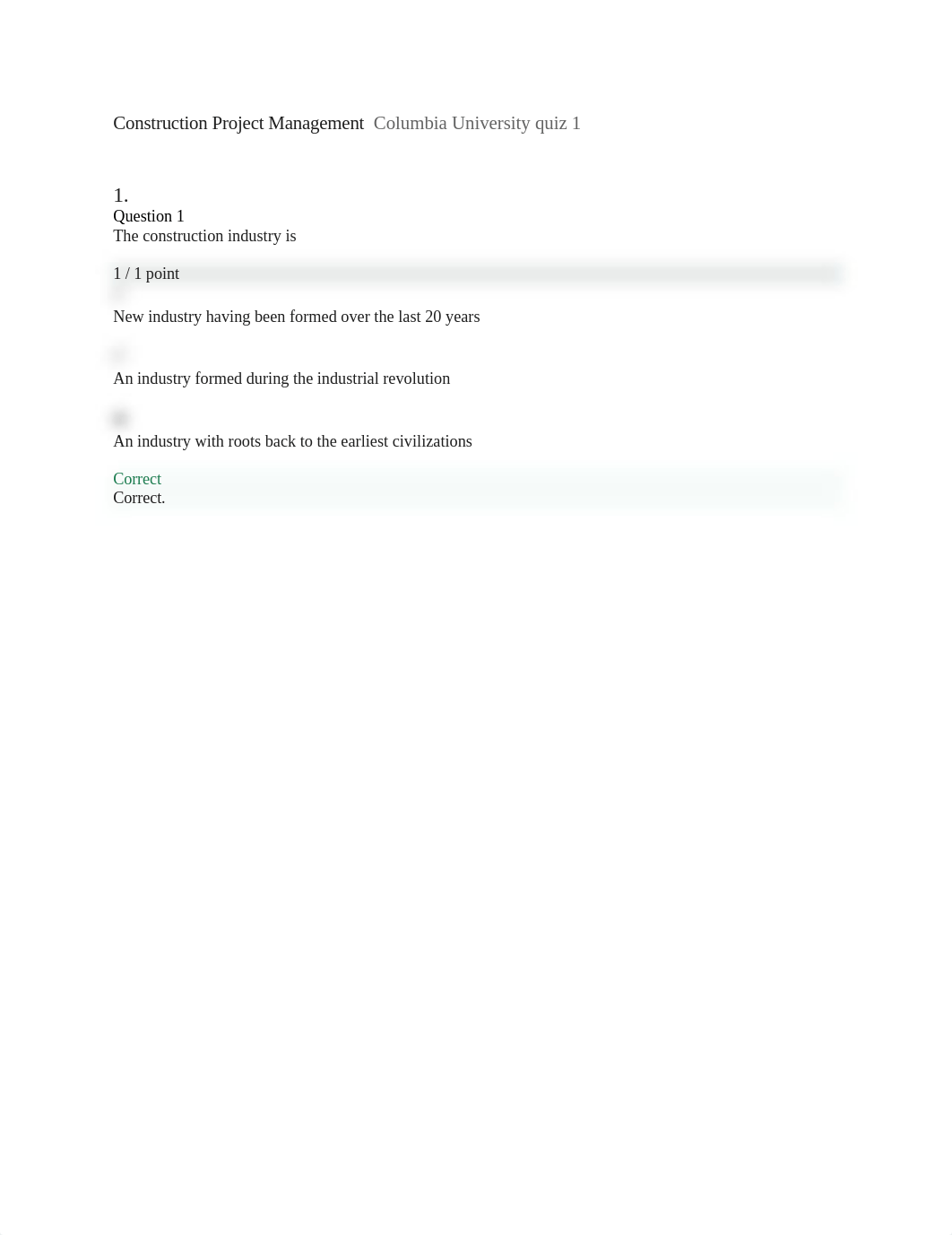 Construction Project Management Columbia University quiz 1.docx_de1sw7c3o1a_page1