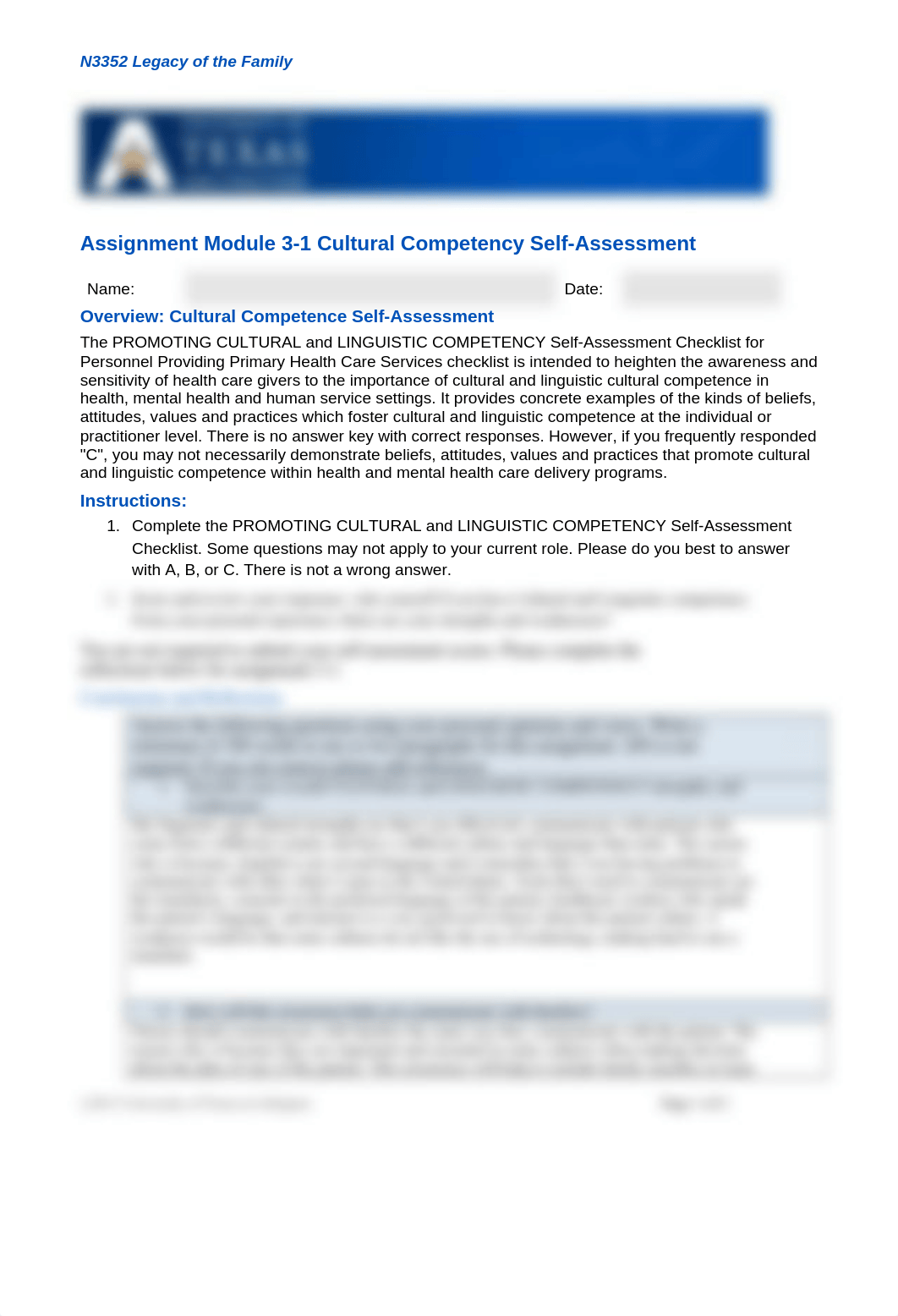 N3352 Assignment Module 3-1 Cultural Compentency Self-Assessment-1.docx_de234xxfyz3_page1