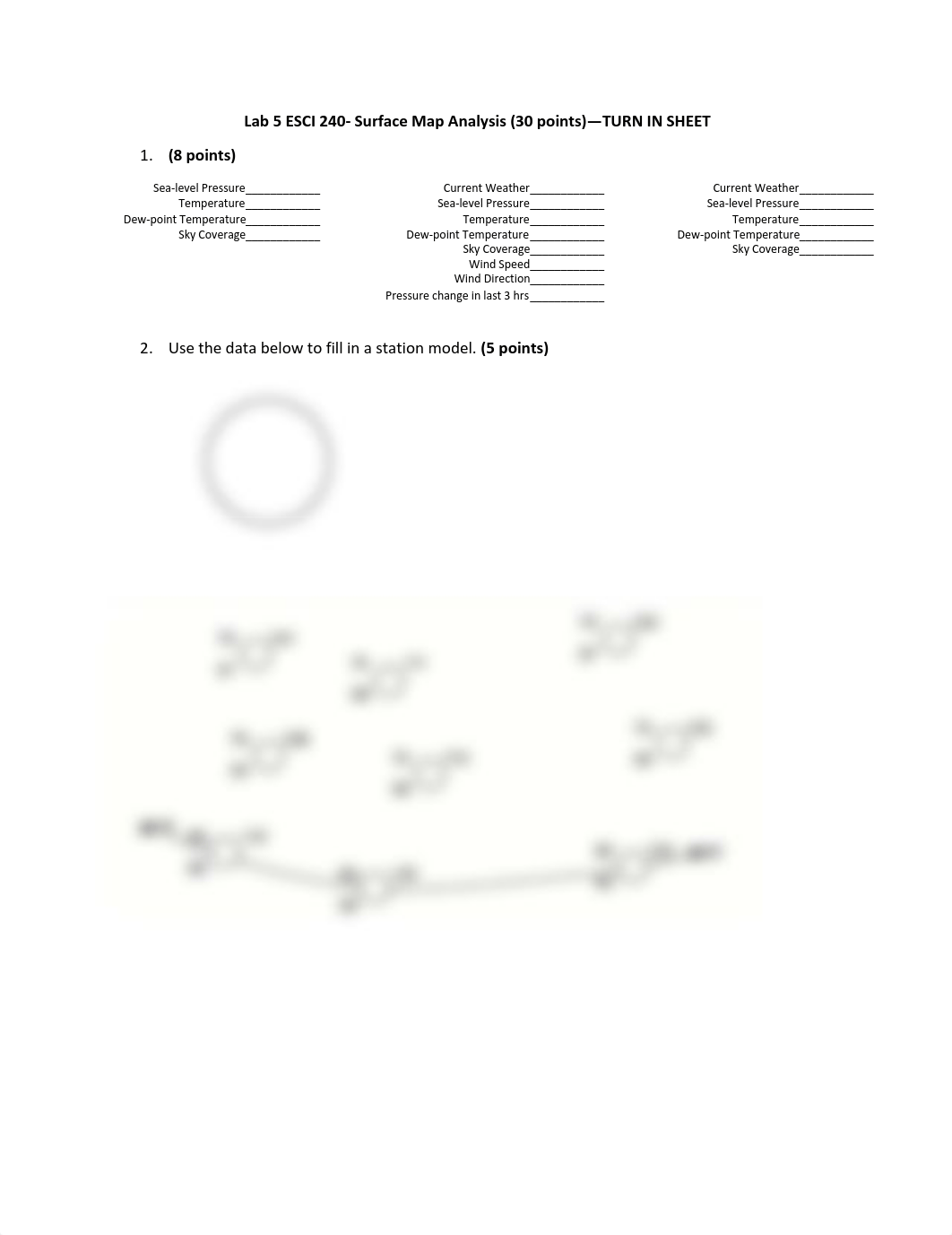 Lab 5 ESCI 240 - Surface Map Analysis-TURN_IN_SHEET.pdf_de2dw7zot3o_page1