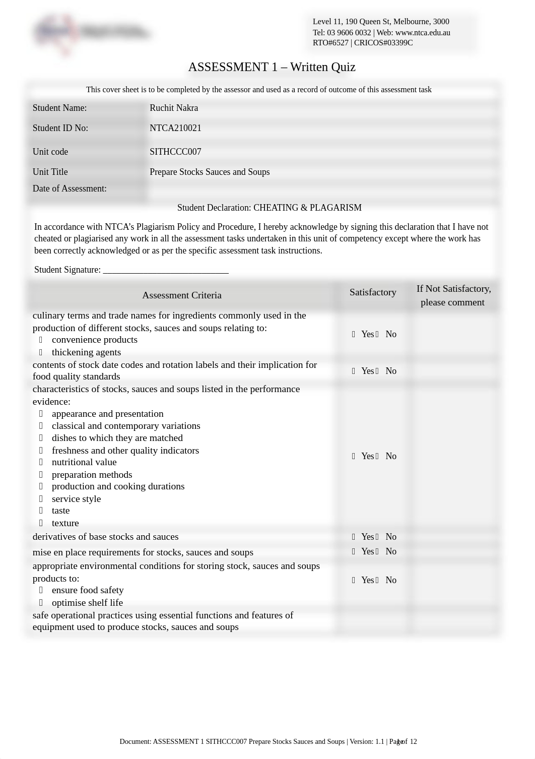 ASSESSMENT 1 SITHCCC007 Prepare Stocks Sauces and Soups.docx_de2jb6k6lxe_page1